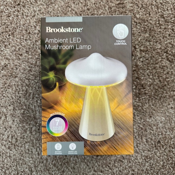 Brookstone Ambient LED Mushroom Lamp - Picture 1 of 12